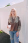 Mocha Mixed Waffle Flannel Top
